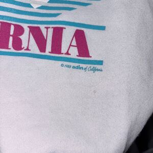 Vintage 1988 California Sailboat Crewneck Sweatshirt Signal Made USA Fits S/M